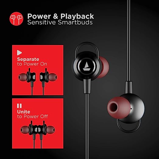 boAt Rockerz 355 in-Ear Bluetooth Neckband Earphone with Mic(Active Black) boAt Rockerz 355 in-Ear Bluetooth Neckband Earphone with Mic(Active Black)